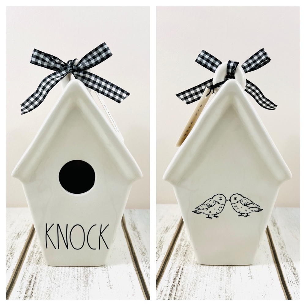 Rae Dunn Knock Birdhouse Ceramic Decoration - Picture 1 of 6